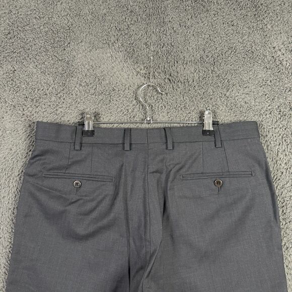 Zanella Pants Mens 35x31 Gray Devon Classic Fit Dress Trousers Wool Formal - Picture 6 of 13